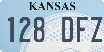 KS license plate 128DFZ