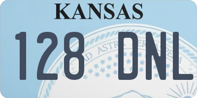 KS license plate 128DNL