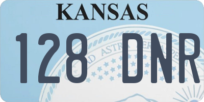 KS license plate 128DNR