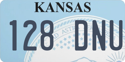 KS license plate 128DNU