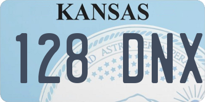 KS license plate 128DNX