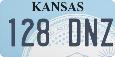 KS license plate 128DNZ