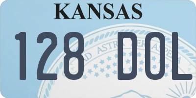 KS license plate 128DOL