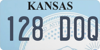 KS license plate 128DOQ