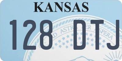 KS license plate 128DTJ