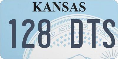 KS license plate 128DTS