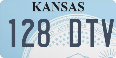 KS license plate 128DTV