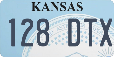 KS license plate 128DTX