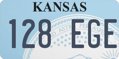 KS license plate 128EGE
