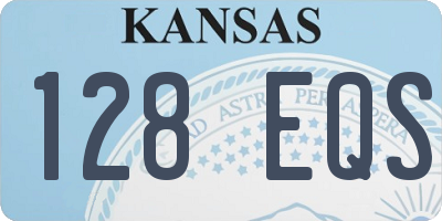 KS license plate 128EQS