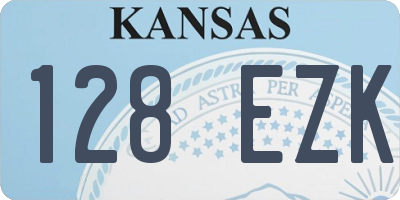 KS license plate 128EZK