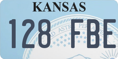 KS license plate 128FBE