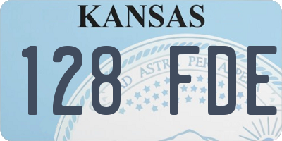 KS license plate 128FDE