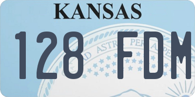 KS license plate 128FDM