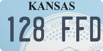 KS license plate 128FFD