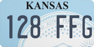 KS license plate 128FFG