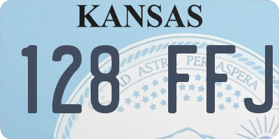 KS license plate 128FFJ