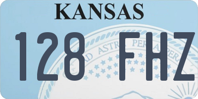 KS license plate 128FHZ