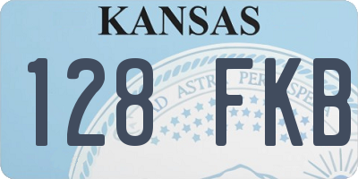 KS license plate 128FKB