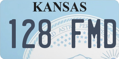 KS license plate 128FMD