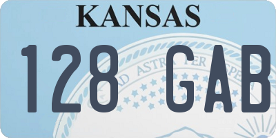 KS license plate 128GAB