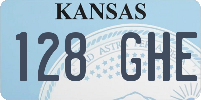 KS license plate 128GHE