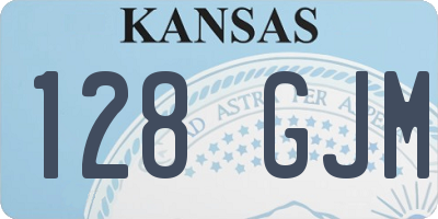 KS license plate 128GJM