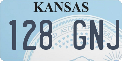 KS license plate 128GNJ