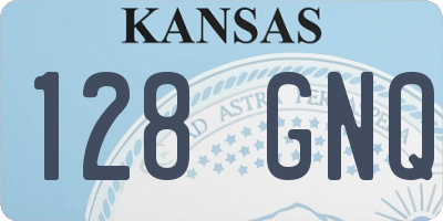 KS license plate 128GNQ