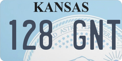 KS license plate 128GNT