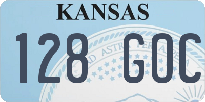 KS license plate 128GOC