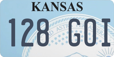 KS license plate 128GOI