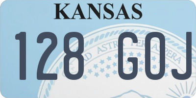 KS license plate 128GOJ