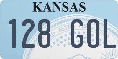 KS license plate 128GOL