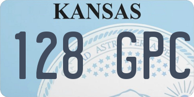 KS license plate 128GPC