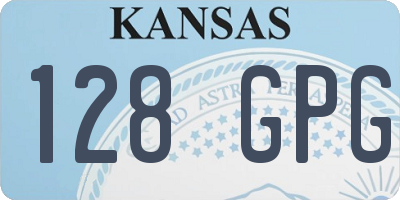 KS license plate 128GPG