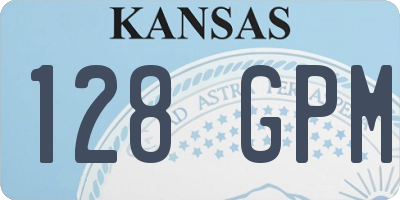KS license plate 128GPM