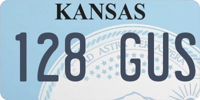 KS license plate 128GUS