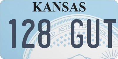 KS license plate 128GUT