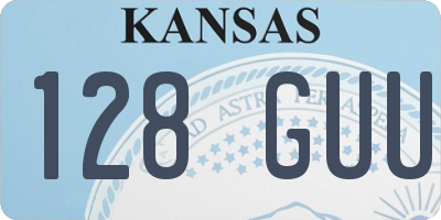 KS license plate 128GUU