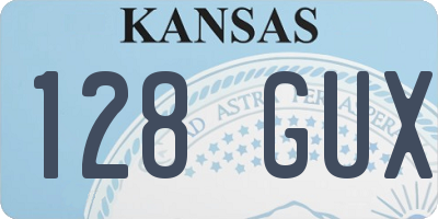 KS license plate 128GUX