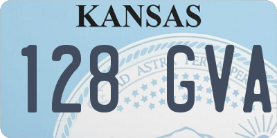 KS license plate 128GVA