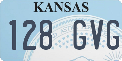 KS license plate 128GVG