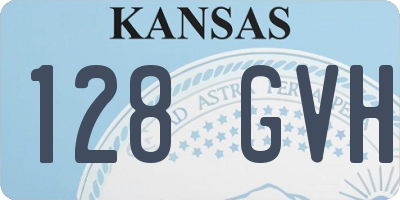 KS license plate 128GVH