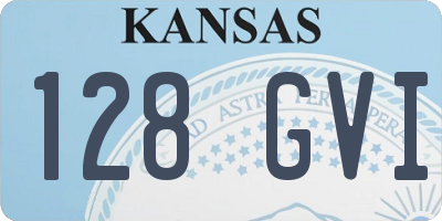 KS license plate 128GVI