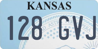 KS license plate 128GVJ