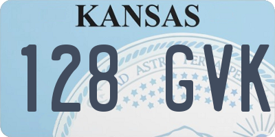KS license plate 128GVK