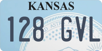 KS license plate 128GVL