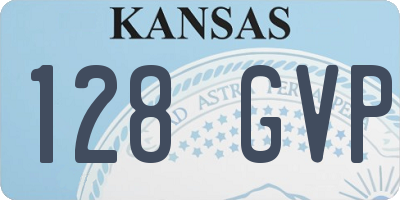 KS license plate 128GVP