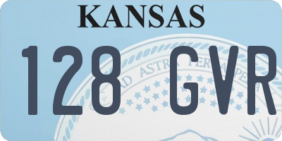 KS license plate 128GVR